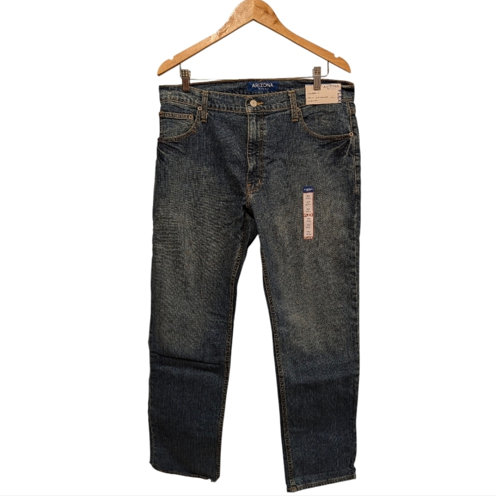 Arizona Jean Company Men's Flex Slim Straight Jeans Size 34